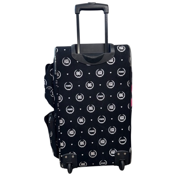 |Y2K| VICTORIA’S SECRET PINK Spell Out Rolling Carryon Luggage Weekender Bag - Picture 7 of 8